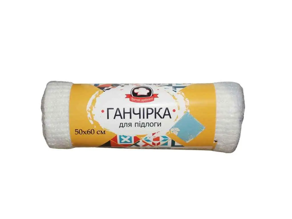 Ганчірка для підлоги біла 50*60 ТМ "Зручні Дрібниці"