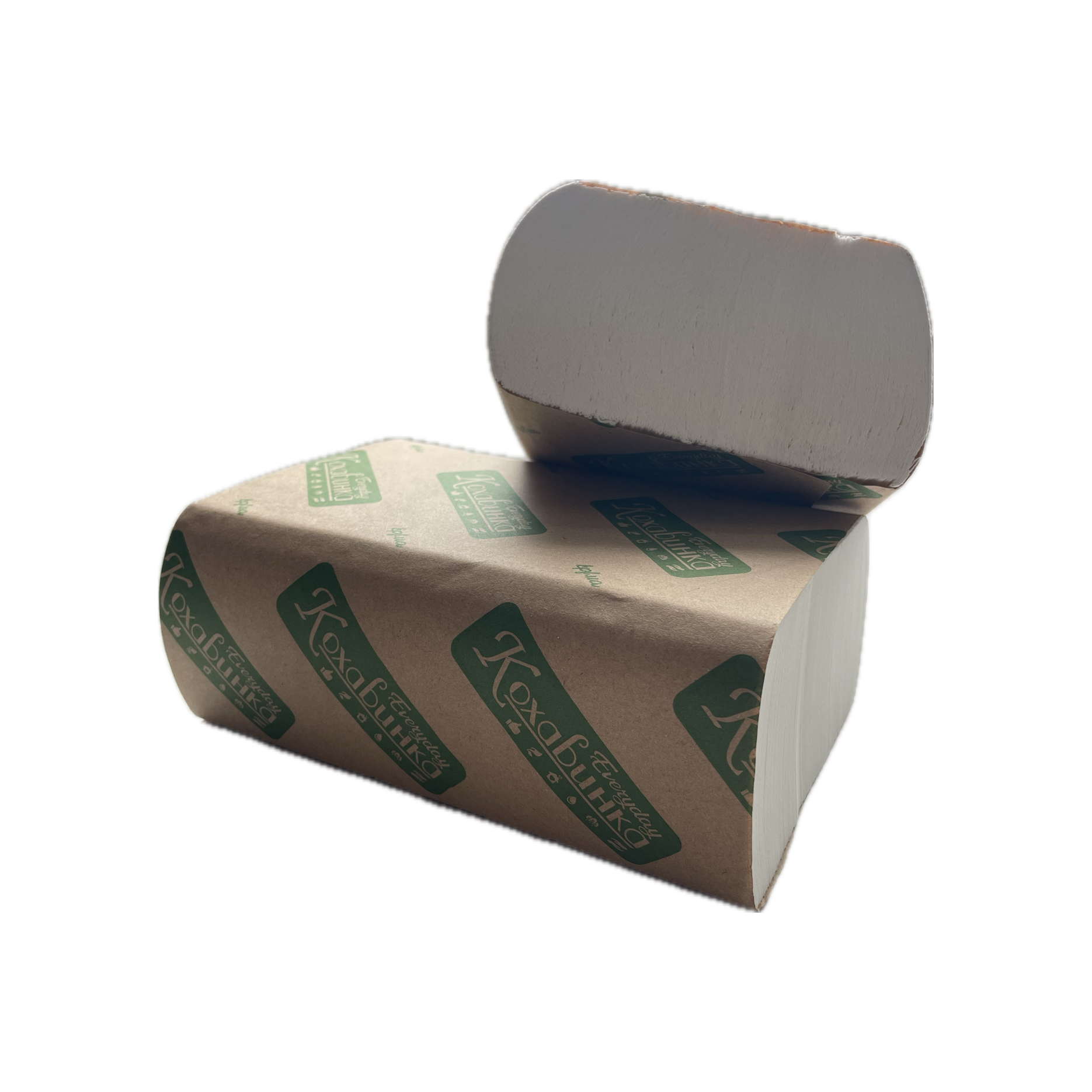 Рушники целюлозні в аркушах ZZ "Кохавинка" білі - 2 шари, 200*230мм, 200листів