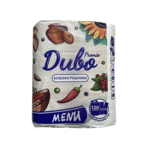 Рушники целюлозні на гільзі "Диво Premio" Menu 2рулони/ 60/120листів