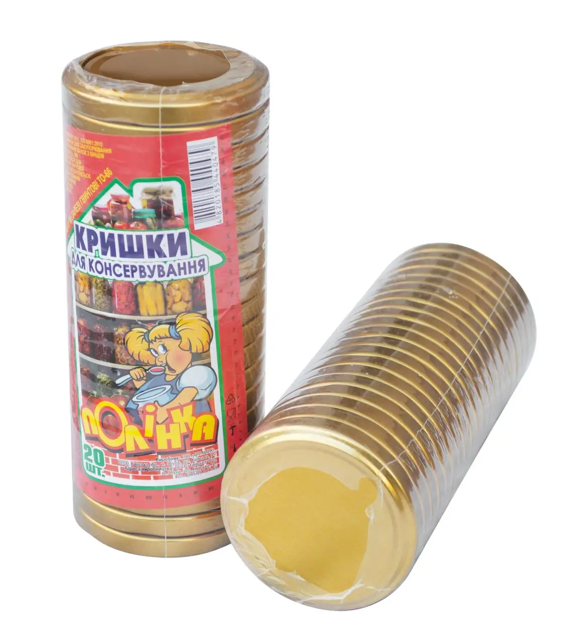 Кришка металева гвинтова "Полінка" ТО №66 лакована без літографії - 20 шт./пак.
