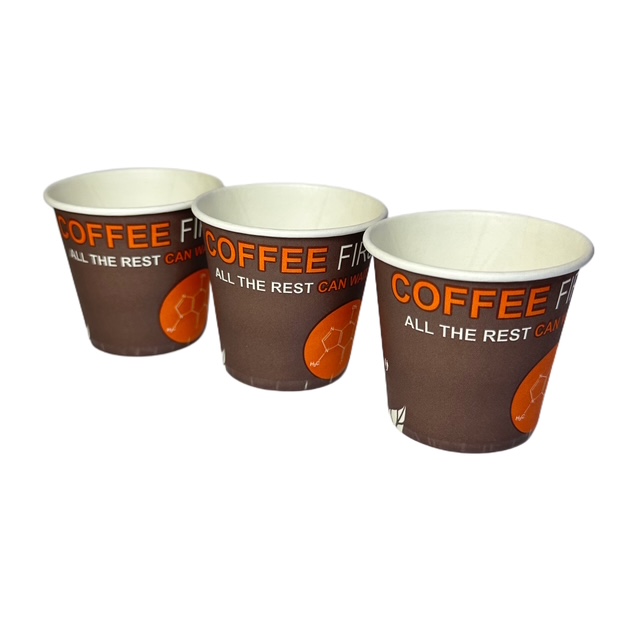 Стакан паперовий ЕкоКап - 110 мл, з малюнком Coffee First, 50шт/уп - Зображення 2