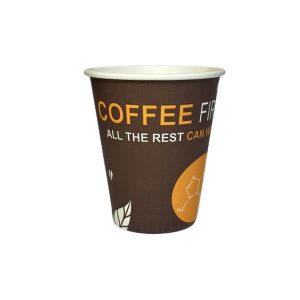 Стакан паперовий ЕкоКап - 175 мл, з малюнком Coffee First, 50шт/уп