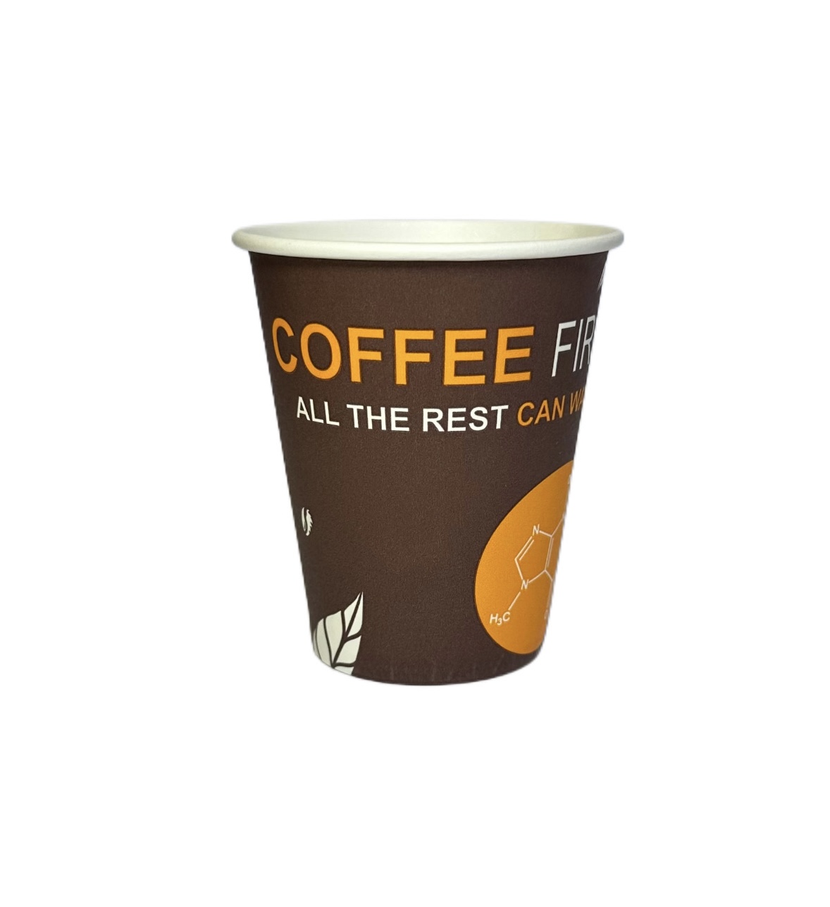 Стакан паперовий ЕкоКап - 175 мл, з малюнком Coffee First, 50шт/уп