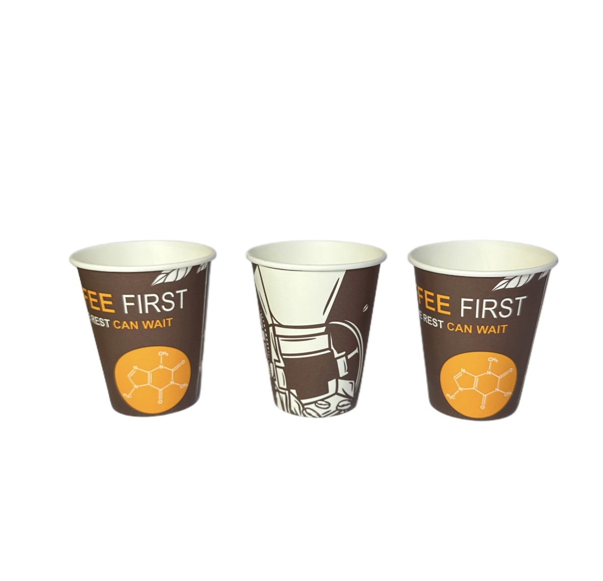 Стакан паперовий ЕкоКап - 175 мл, з малюнком Coffee First, 50шт/уп - Зображення 3