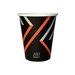 Стакан паперовий ЕкоКап - 250 мл,  з малюнком Just Drink it, 50шт/уп