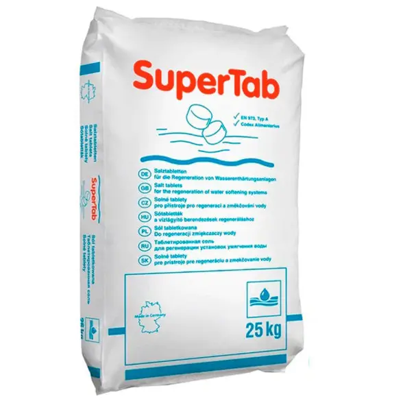 Сіль вакуумна таблетована SUPER TAB по 25 кг