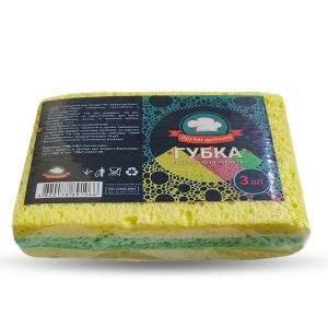 Губки целюлозні ТМ Зручні Дрібниці 3 шт 140*100*10 мм
