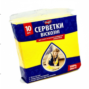 Серветки віскозна 10 шт. розмір 30*36 тм Profit Pro