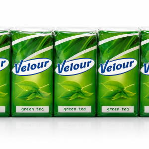 Носові хустинки "VELOUR" Зелений чай 1-шарові